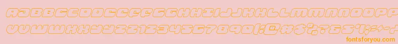 groovysmoothieoutital Font – Orange Fonts on Pink Background