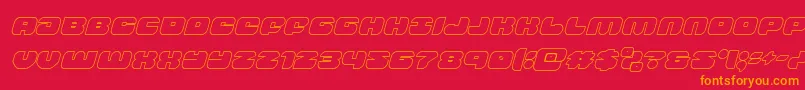 groovysmoothieoutital Font – Orange Fonts on Red Background