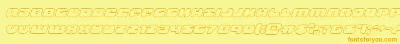 groovysmoothieoutital Font – Orange Fonts on Yellow Background