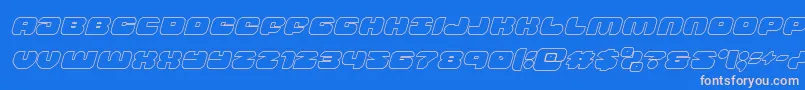 groovysmoothieoutital Font – Pink Fonts on Blue Background