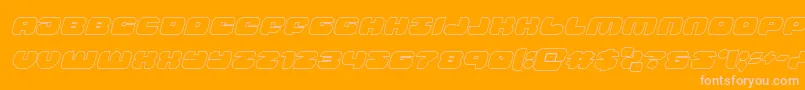 groovysmoothieoutital Font – Pink Fonts on Orange Background