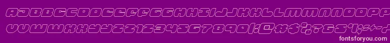 groovysmoothieoutital Font – Pink Fonts on Purple Background