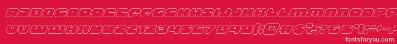 groovysmoothieoutital Font – Pink Fonts on Red Background