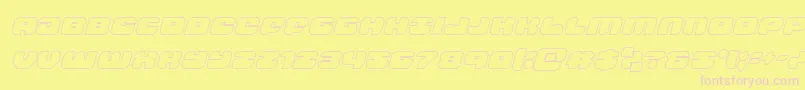 groovysmoothieoutital Font – Pink Fonts on Yellow Background