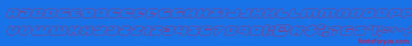 groovysmoothieoutital Font – Red Fonts on Blue Background
