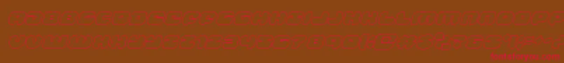 groovysmoothieoutital Font – Red Fonts on Brown Background