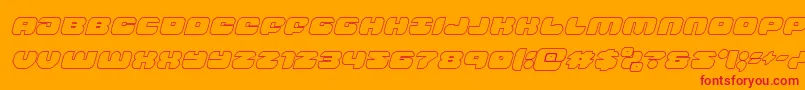 フォントgroovysmoothieoutital – オレンジの背景に赤い文字