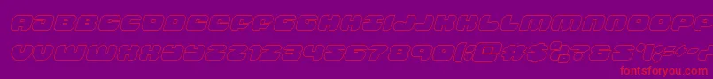 groovysmoothieoutital Font – Red Fonts on Purple Background