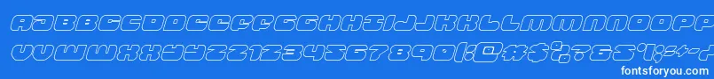 Шрифт groovysmoothieoutital – белые шрифты на синем фоне