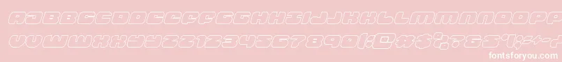フォントgroovysmoothieoutital – ピンクの背景に白い文字