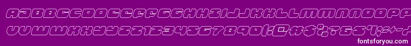 フォントgroovysmoothieoutital – 紫の背景に白い文字