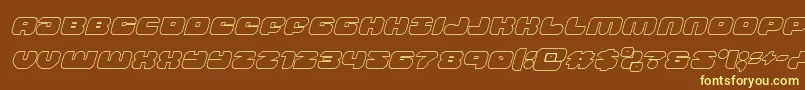 groovysmoothieoutital Font – Yellow Fonts on Brown Background