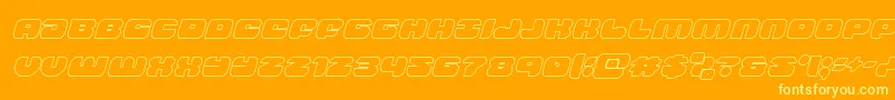 groovysmoothieoutital Font – Yellow Fonts on Orange Background
