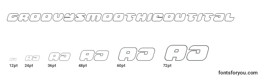 Groovysmoothieoutital Font Sizes