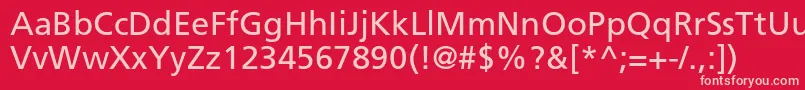 Шрифт FrutigerLt55Roman – розовые шрифты на красном фоне