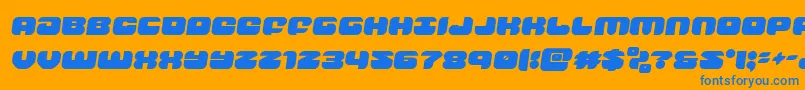 Police groovysmoothiesemital – polices bleues sur fond orange