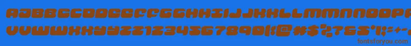 groovysmoothiesemital-fontti – ruskeat fontit sinisellä taustalla
