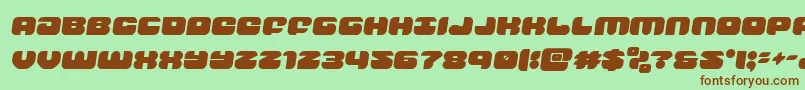 groovysmoothiesemital Font – Brown Fonts on Green Background