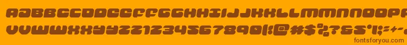 groovysmoothiesemital Font – Brown Fonts on Orange Background