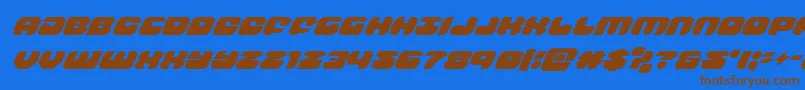 groovysmoothiesuperital Font – Brown Fonts on Blue Background