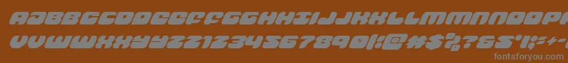 groovysmoothiesuperital Font – Gray Fonts on Brown Background