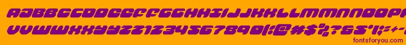 More about groovysmoothiesuperital Font groovysmoothiesuperital Font – Purple Fonts on Orange Background