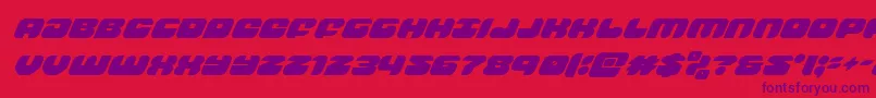 Шрифт groovysmoothiesuperital – фиолетовые шрифты на красном фоне