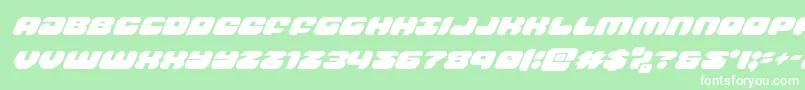 groovysmoothiesuperital Font – White Fonts on Green Background
