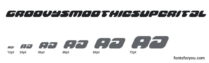 Groovysmoothiesuperital Font Sizes