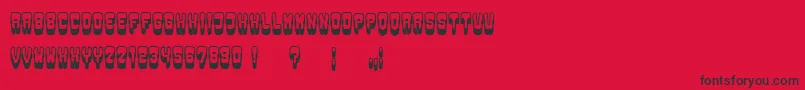 Groowing Font – Black Fonts on Red Background