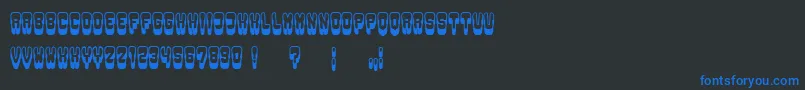 Groowing Font – Blue Fonts on Black Background