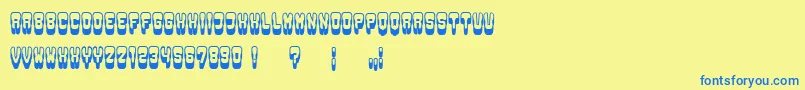 Groowing Font – Blue Fonts on Yellow Background