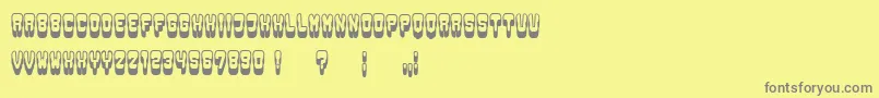 Groowing Font – Gray Fonts on Yellow Background