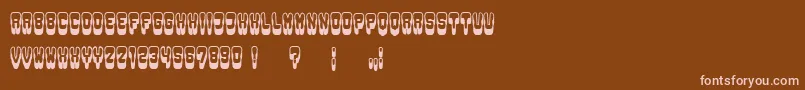 Groowing Font – Pink Fonts on Brown Background