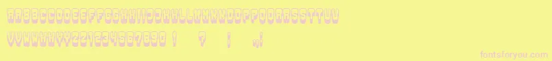 Groowing Font – Pink Fonts on Yellow Background
