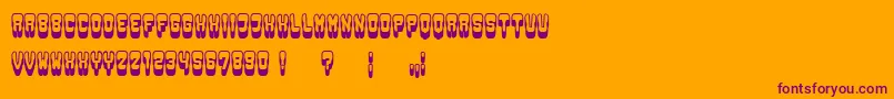 Groowing Font – Purple Fonts on Orange Background