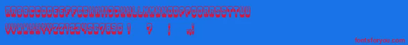 Groowing Font – Red Fonts on Blue Background