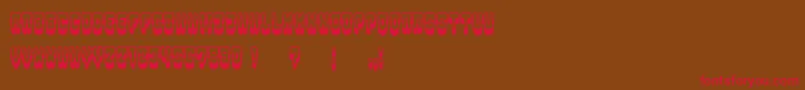 Groowing-Schriftart – Rote Schriften auf braunem Hintergrund
