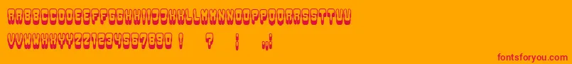 Groowing-fontti – punaiset fontit oranssilla taustalla