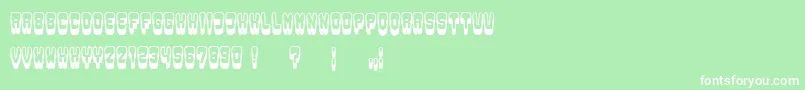 Groowing Font – White Fonts on Green Background