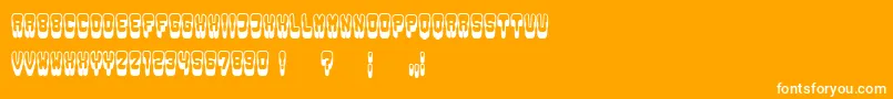 Groowing Font – White Fonts on Orange Background
