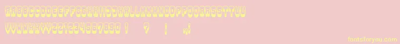 Groowing Font – Yellow Fonts on Pink Background