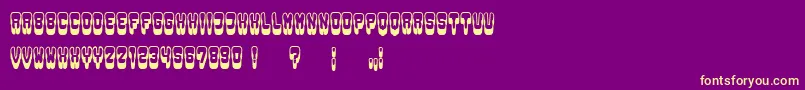 Groowing Font – Yellow Fonts on Purple Background