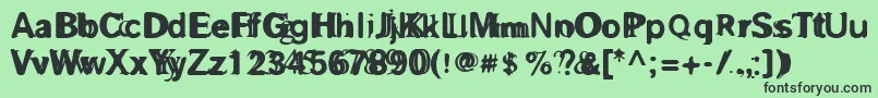 GROSAF   Font – Black Fonts on Green Background