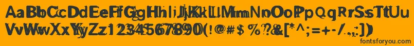 GROSAF   Font – Black Fonts on Orange Background