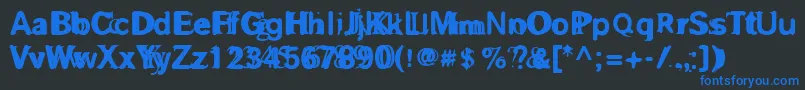 GROSAF   Font – Blue Fonts on Black Background