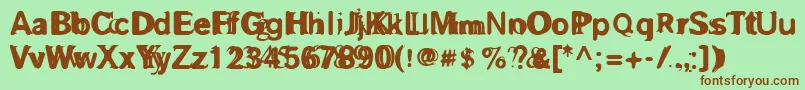 GROSAF   Font – Brown Fonts on Green Background