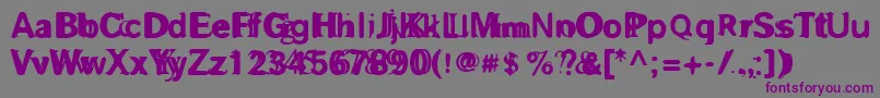 GROSAF   Font – Purple Fonts on Gray Background