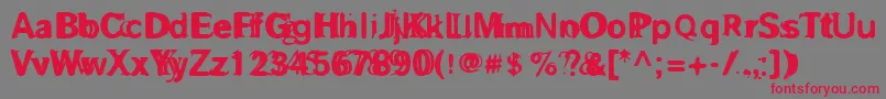 GROSAF   Font – Red Fonts on Gray Background