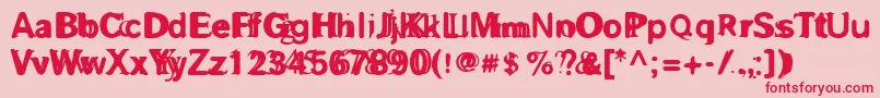 GROSAF   Font – Red Fonts on Pink Background